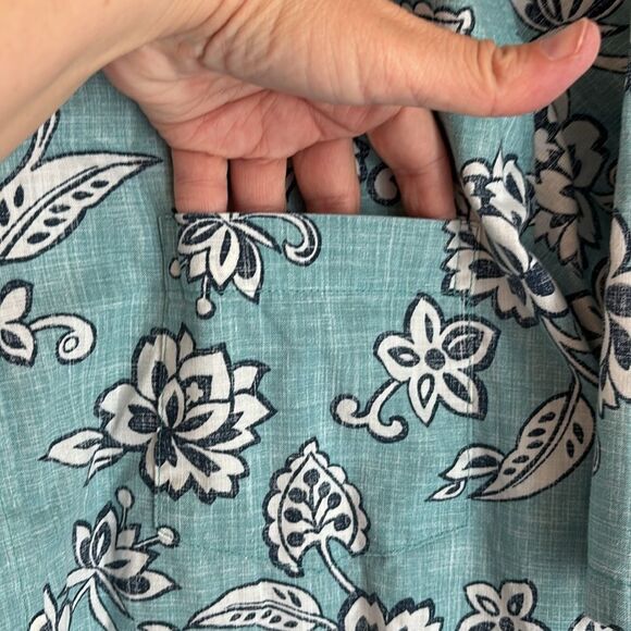 Reyn Spooner vintage Men’s Blue and White Hawaiian Casual Button Down Shirt XXL - Picture 6 of 9